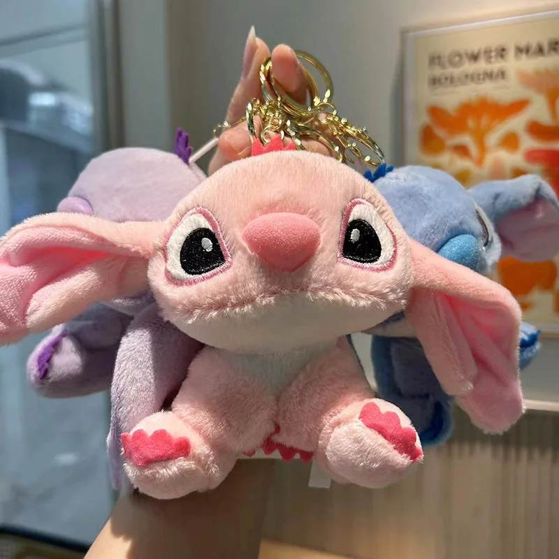 ของแท้ Disney StitchLotso ของเล่นตุ๊กตาพวงกุญแจจี้อุปกรณ์เสริมน่ารักการ์ตูนตุ๊กตาตุ๊กตาพวงกุญแจของเล่น Key CHAIN ของขวัญ