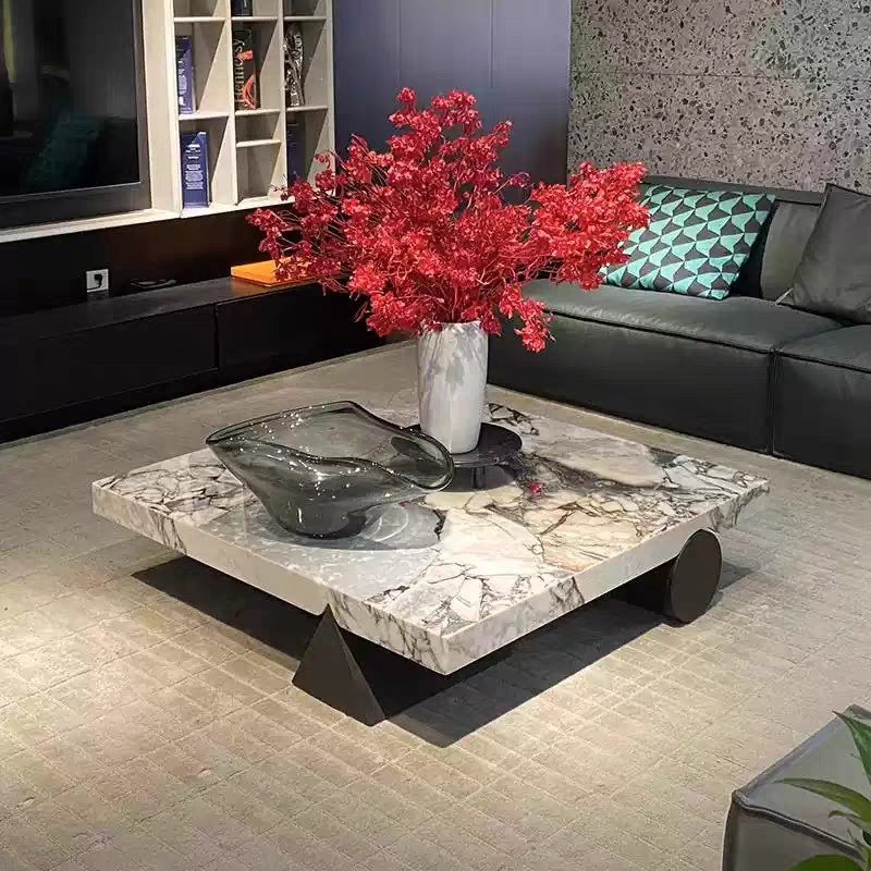 Итальянские минималистичные журнальные столики, скандинавский креативный дизайнерский журнальный столик для гостиной из нержавеющей стали, мраморная мебель для дома FYCT