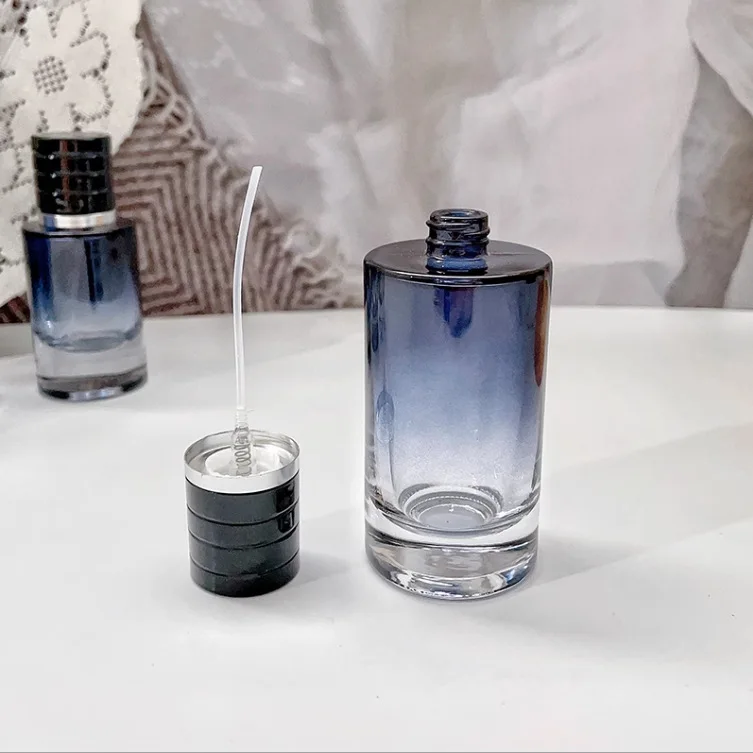 1Pcs 30ml-100ml Gradient Color Portable Glass Refillable Perfume Bottle Cosmetic Container Atomiser Sprayer Travel Cosmetic Tool