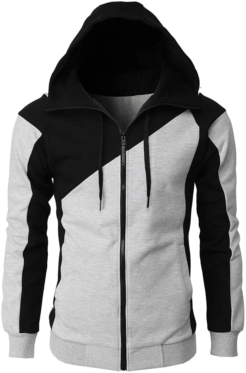 Sudaderas con capucha y cremallera de alta calidad para hombre, chaqueta Retro Harajuku de color sólido, Sudadera con capucha con cremallera de calle, sudadera holgada informal, ropa