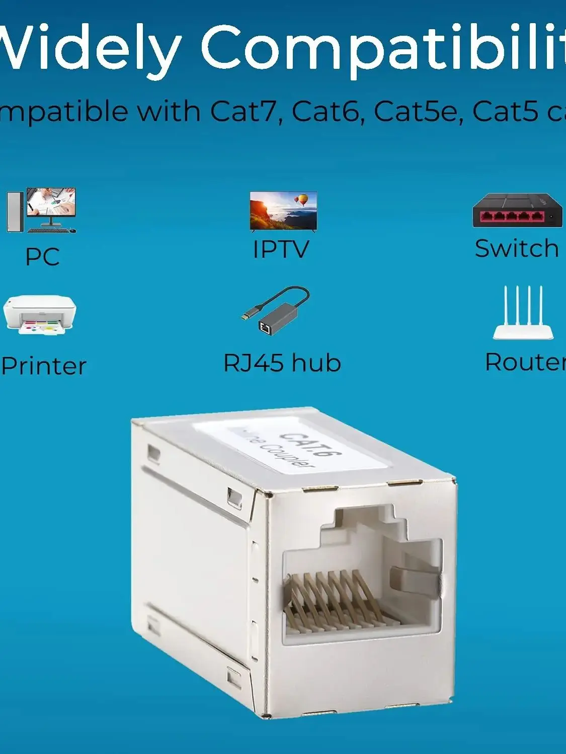 Cat 5/6/7/8 rede ethernet dupla cabeça reta lan cabo marceneiro acoplador rj45 cat 5/6/7/8 extensor plug cabo de rede connecto