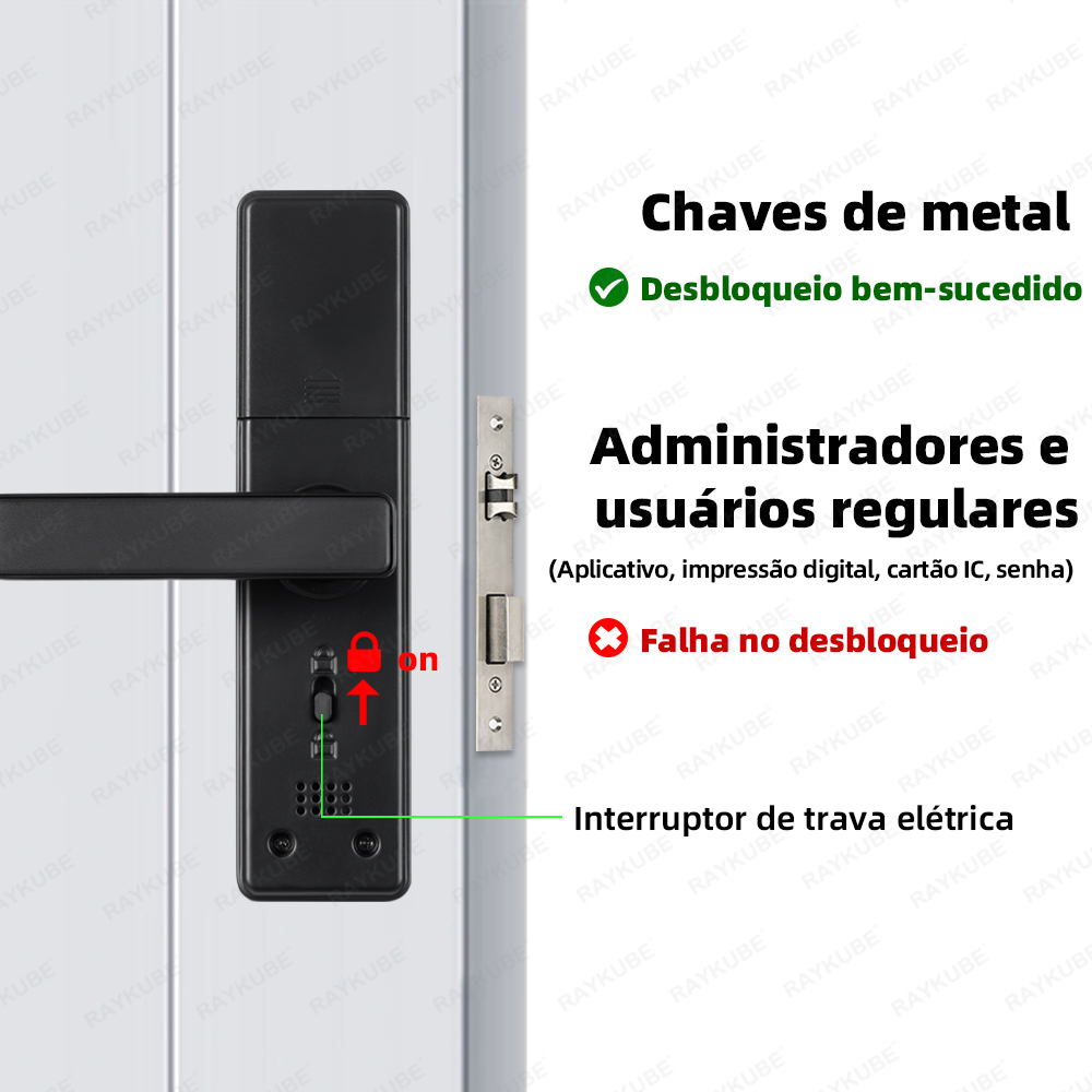Faça brasil raykube k20 tuya bluetooth 9 idiomas fechadura da porta de impressão digital fechadura eletrônica com tuya app/cartão/código/desbloqueio chave