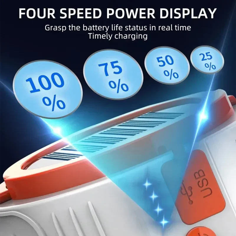 Super jasna żarówka kempingowa Solar LED 6 trybów oświetlenia USB Akumulator Power Bank Outdoor BBQ Namioty Wiszące światło awaryjne