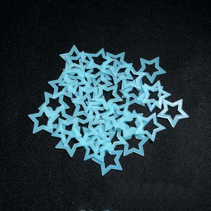 3D Hollow Star Energy Storage Fluorescent Glow In The Dark Luminoso su adesivi murali per la camera dei bambini Soggiorno Decal