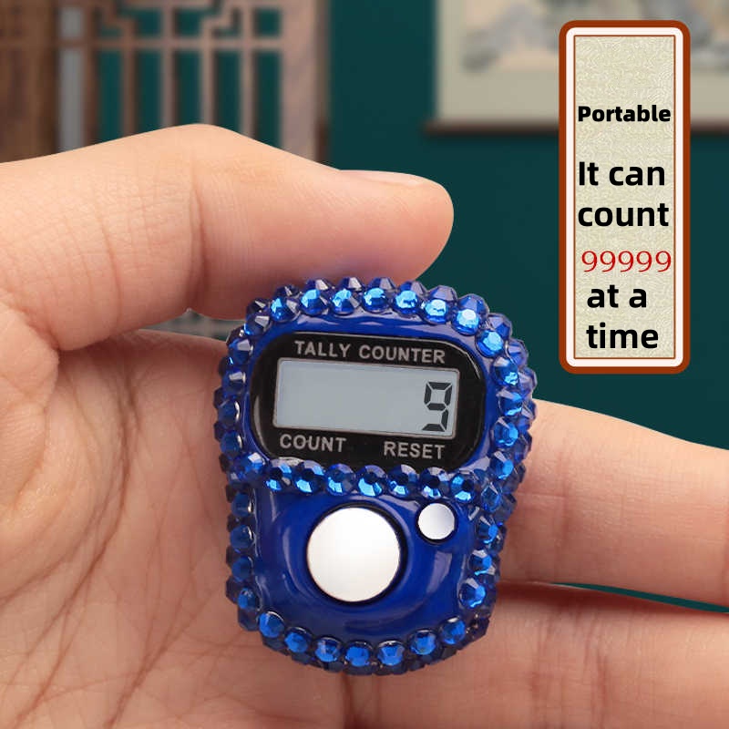 Novo anel contador de dedo de reinicialização, mini display hd em 6 cores contador de passo portátil, tricô, carta, pesca, golfe e fileira