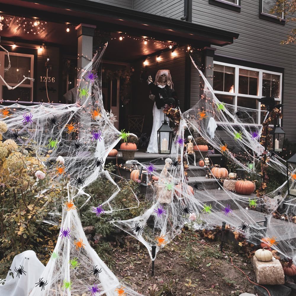 100 шт., пластиковые пауки, искусственные пауки