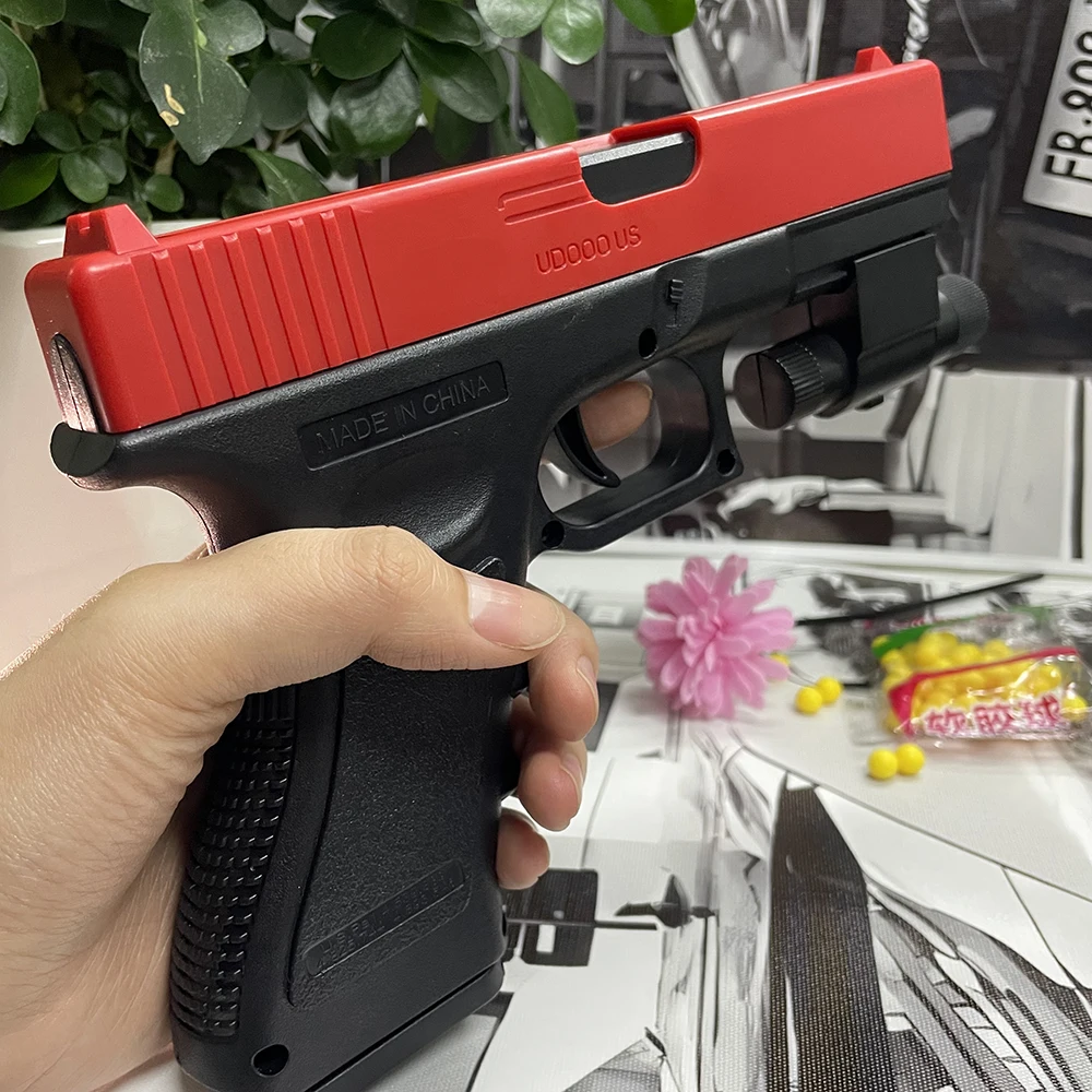 Soft Bullet Airsoft Pistol คู่มือ G17 ปืนของเล่น Lower นิตยสารเลเซอร์กีฬากลางแจ้ง CS เกมอาวุธสําหรับเด็กผู้ใหญ่ของขวัญ