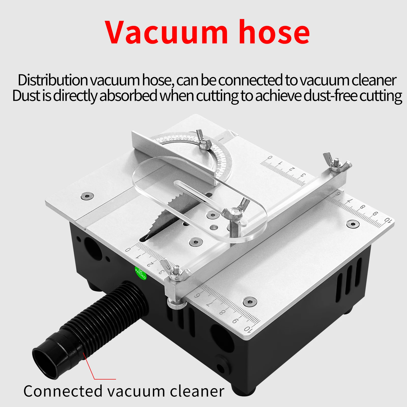 Mini serra de mesa diy, 96w, 5000rpm, máquina de corte compacta para pcb, madeira, acrílico, alumínio com velocidade ajustável, tomada ue/eua ﻿