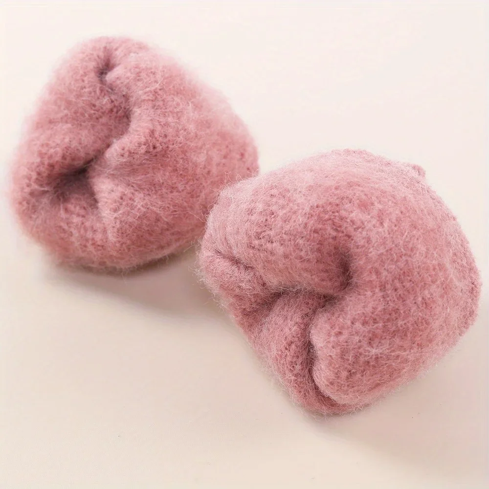Mink ขนแกะนุ่มฤดูหนาว Half Finger ถุงมือผู้หญิงหรูหราสีขาว Plush ถัก Fingerless ถุงมือนาฬิกาข้อมือ Mittens การเขียน