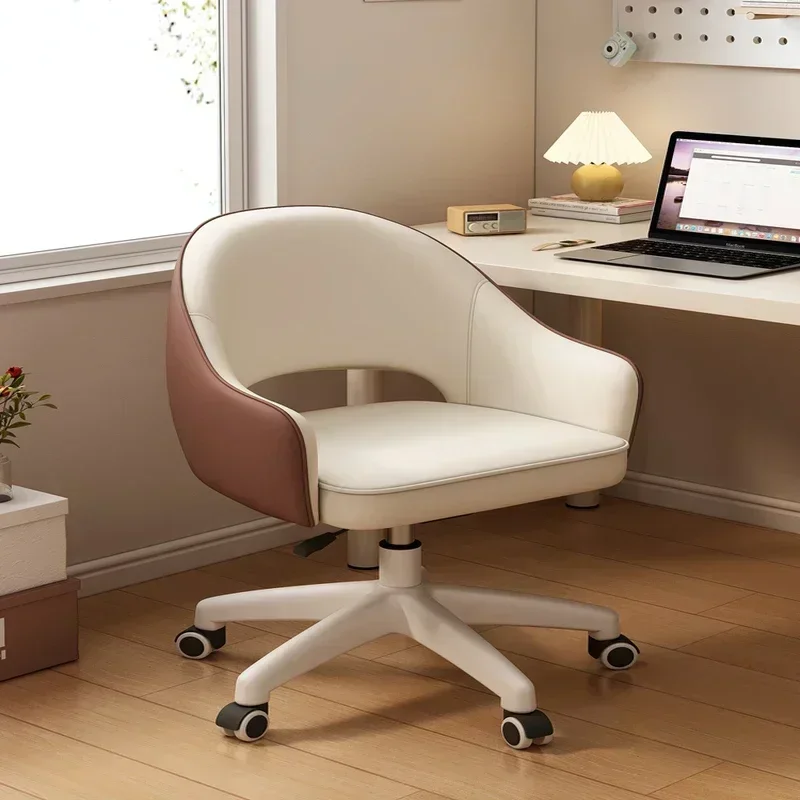 Cadeira de maquiagem moderna para quarto, confortável, gerenciador de escritório, estudo sedentário, escrita, chefe de casa com encosto