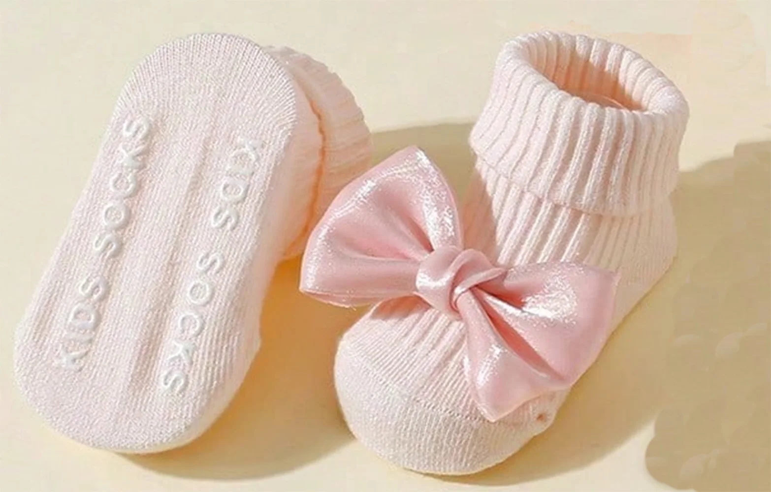 4 pares de calcetines para niños pequeños con lazos, lindos calcetines tobilleros de algodón suave para niñas, calcetines antideslizantes de moda para bebés recién nacidos de 0 a 24 meses