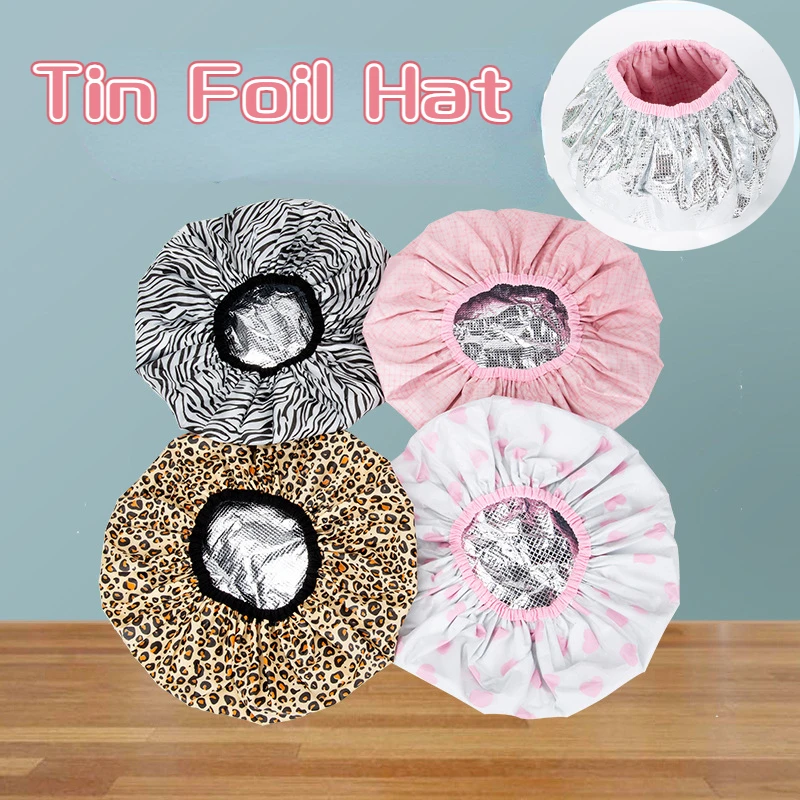 Gorro de papel de aluminio con autocalentamiento, gorro de máscara para el cabello de vapor con calefacción gruesa, gorro portátil para peluquería, aceite para el cabello liso, 1 ud.