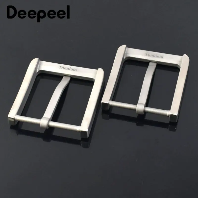 1Pc 38/40mm Solid Pure Titanium Pin Belt Buckles Harmless To Skin for Men Jeans Clothing Accessories Leather Craft Width 37/39mm