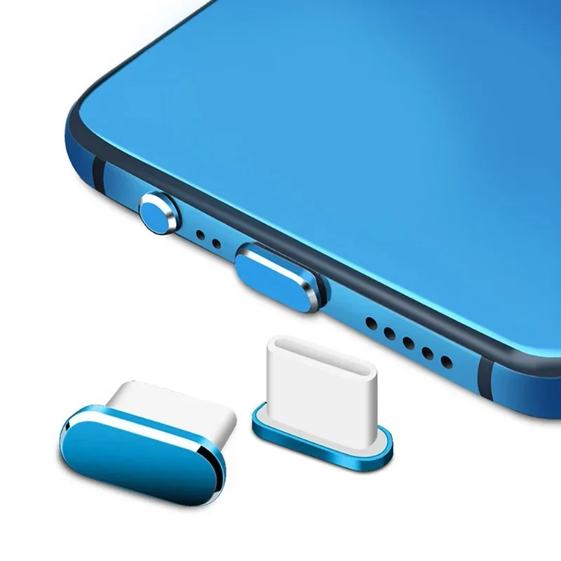 1-5PCS Tipo C Tappi antipolvere in metallo per IPhone 16 16pro 15pro/15 Pro Max/15 Plus Cellulare TypeC USB C Porta di ricarica Tappi protettivi