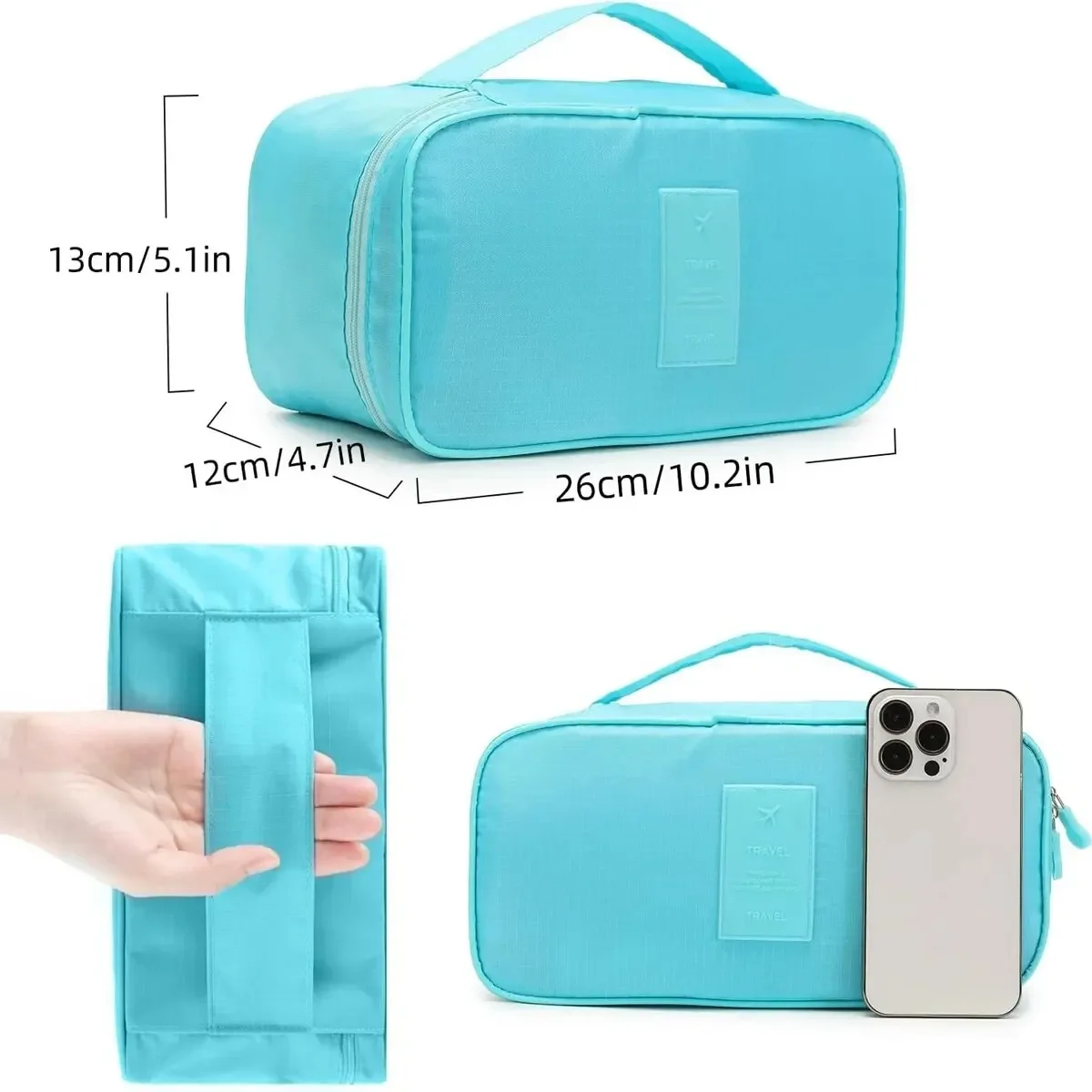 Tragbare Reise-Aufbewahrungstasche, multifunktionale BH-Unterwäsche-Organizer, Taschen, Kulturbeutel, Kosmetiktasche für Outdoor-Reisen