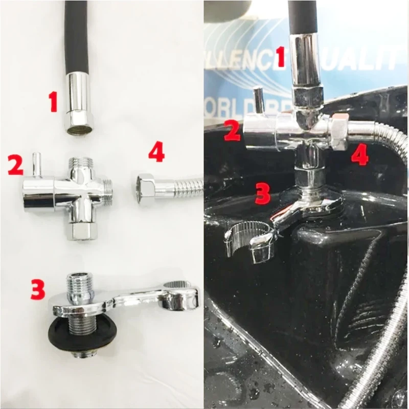 Spa de cabeça de fornecimento de fábrica com circulação de água Chuveiro de dobra com travesseiro para cama de shampoo