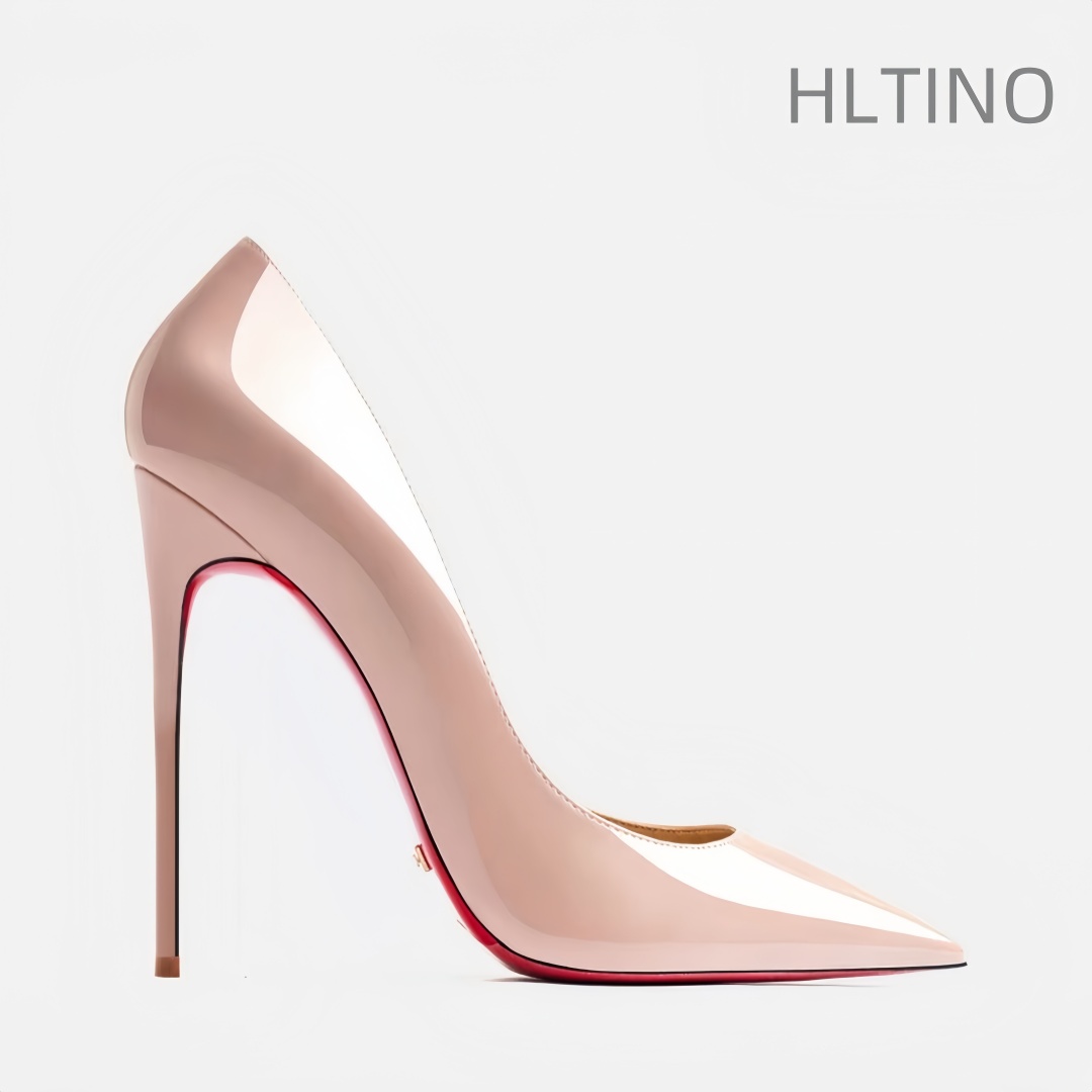 Women heels genuine leather Heels for women Luxury Brand?Pumps Red sole Pointed Toe High Heels Elegant Stiletto Ladies Prom Shoe