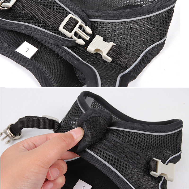 Conjunto de correa de arnés para perros pequeños, arnés ajustable para cachorros y gatos, chaleco, Bulldog Francés, Chihuahua, Pug, correa para caminar al aire libre