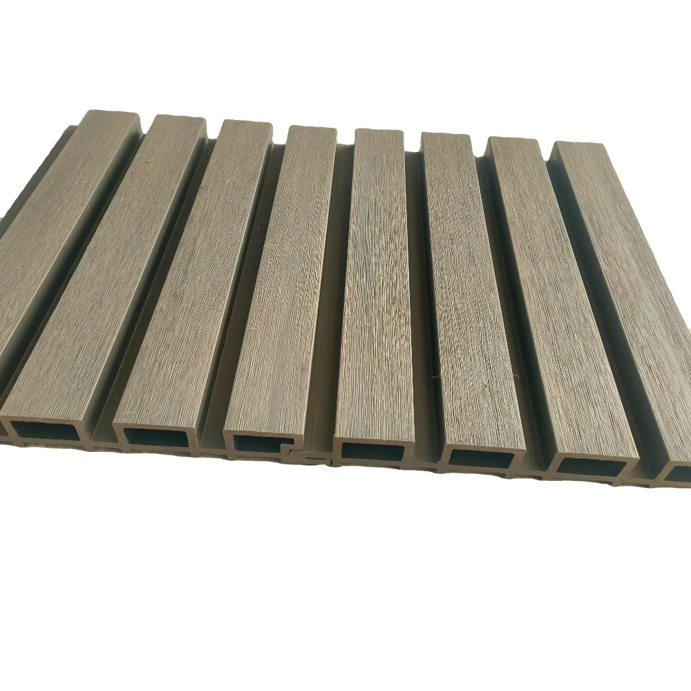 Paneles de pared WPC, paneles de pared de rejilla de madera de plástico, barandillas protectoras de suelo para terraza y patio al aire libre, impermeables y anticorrosión
