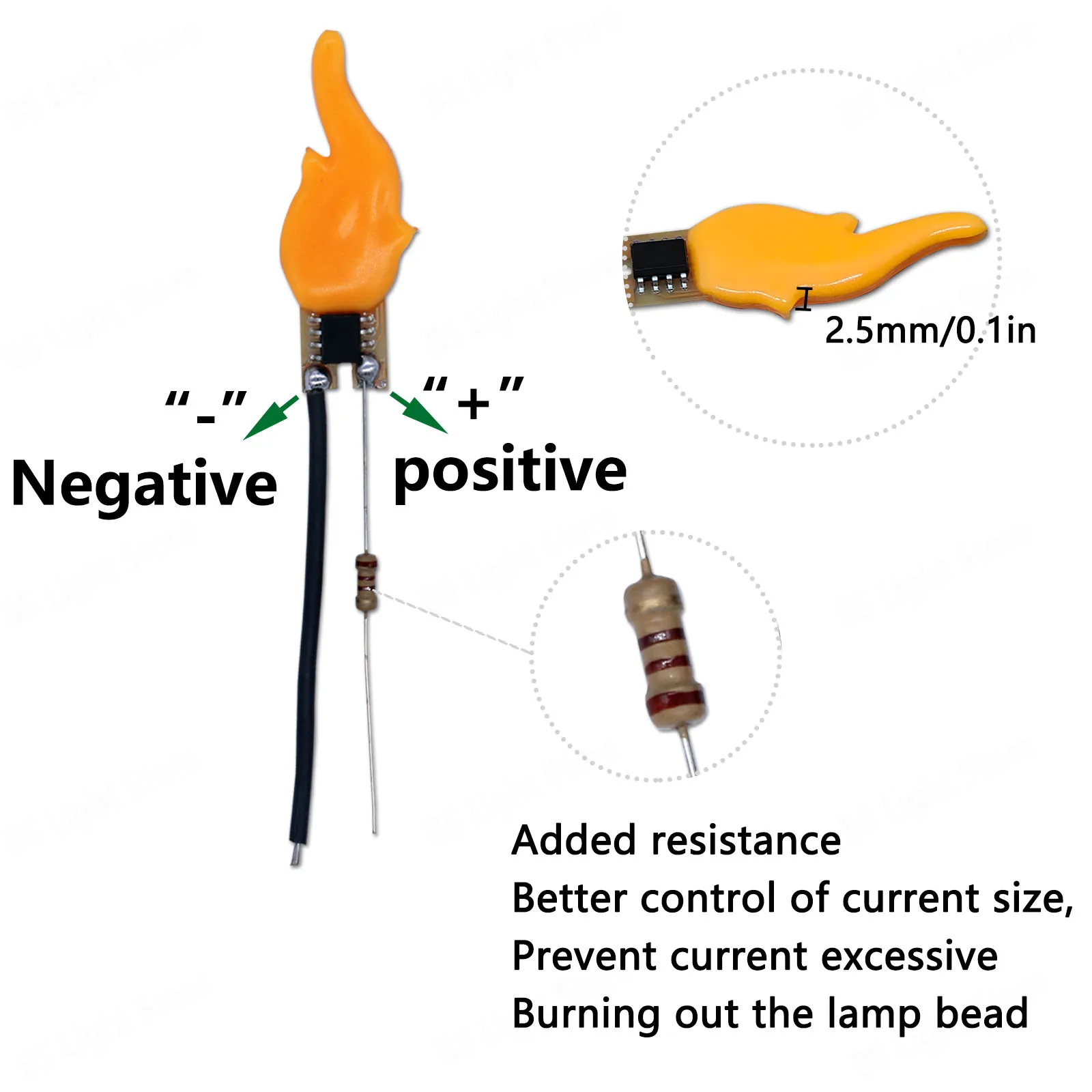5V LED Cob แฟลชเทียน Edison เปลวไฟ LED Filament 2200K ไดโอดวันเกิดตกแต่งหลอดไฟอุปกรณ์เสริมแสงเทียน DIY