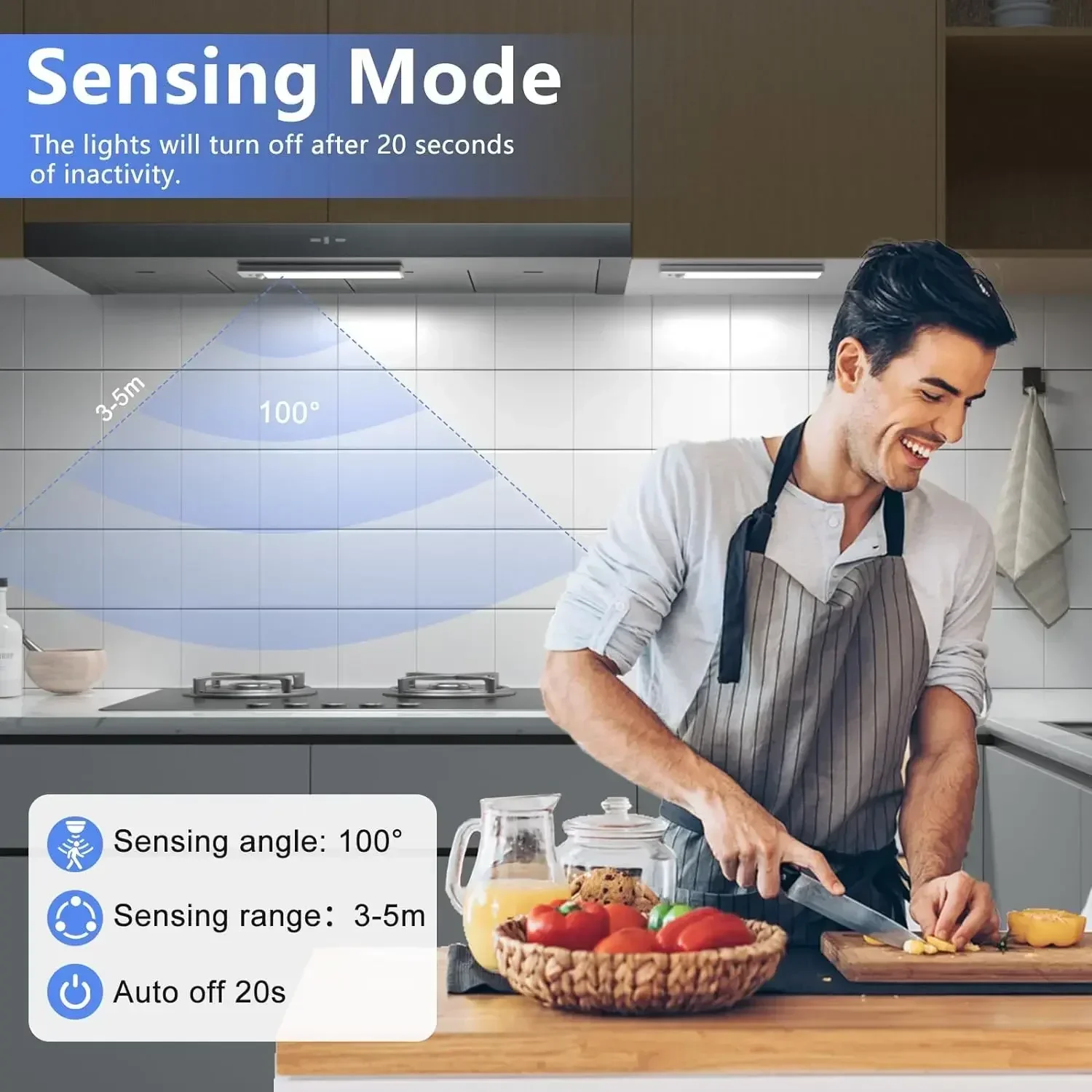 Xiaomi Wireless LED Night Light Sensor Movement USB Rechargeable Strip For Bedroom Kitchen Cabinet Lamp Remote Control Lighting