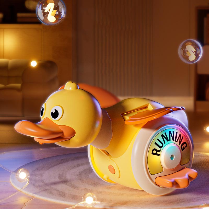 Rotating Duck Baby Toy Infant Sensory Crawling Dancing Runing Duck Tummy Time Toys For Babies Boy Girl Learning Walking Gifts