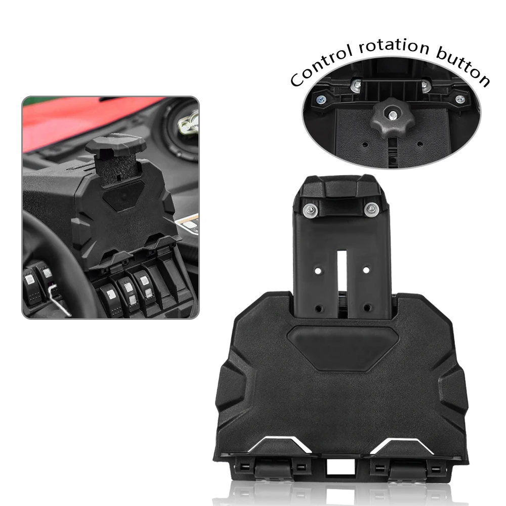 Suporte para smartphone com modelos de armazenamento integrados, bandeja organizadora para 2017-2023 can am maverick x3, acessórios 715002874