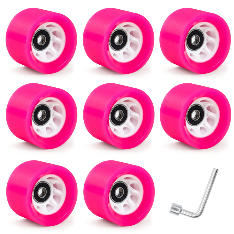 60*40mm Double Row Roller Skates Accessories Speed Skates Wheels 95A Car Line Wheel Four Wheels Skateboard PU Wheels Black Blue