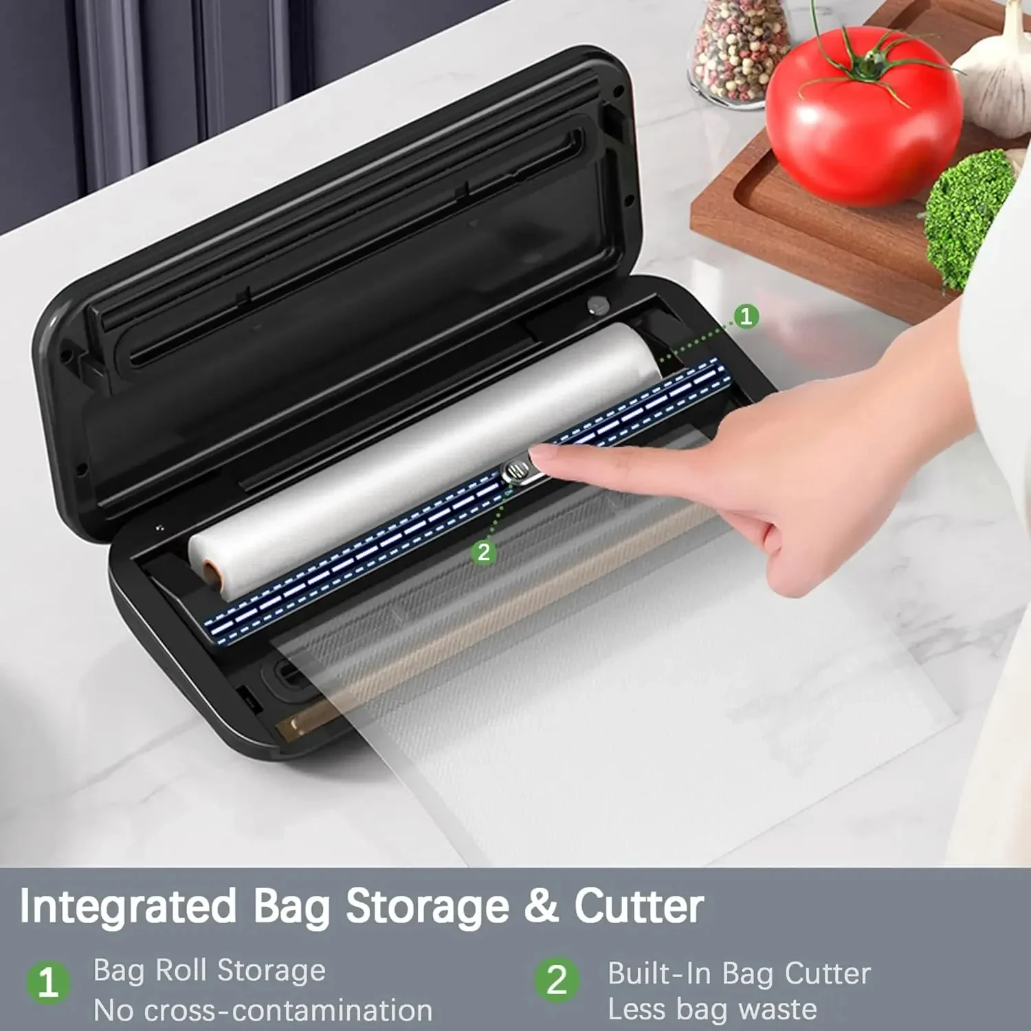 Vacuum Sealer Machine Dry/Moist Vacuum Sealer Machine with Bag Storage Air Sealer Machine for Food Storage and with Starter Kit