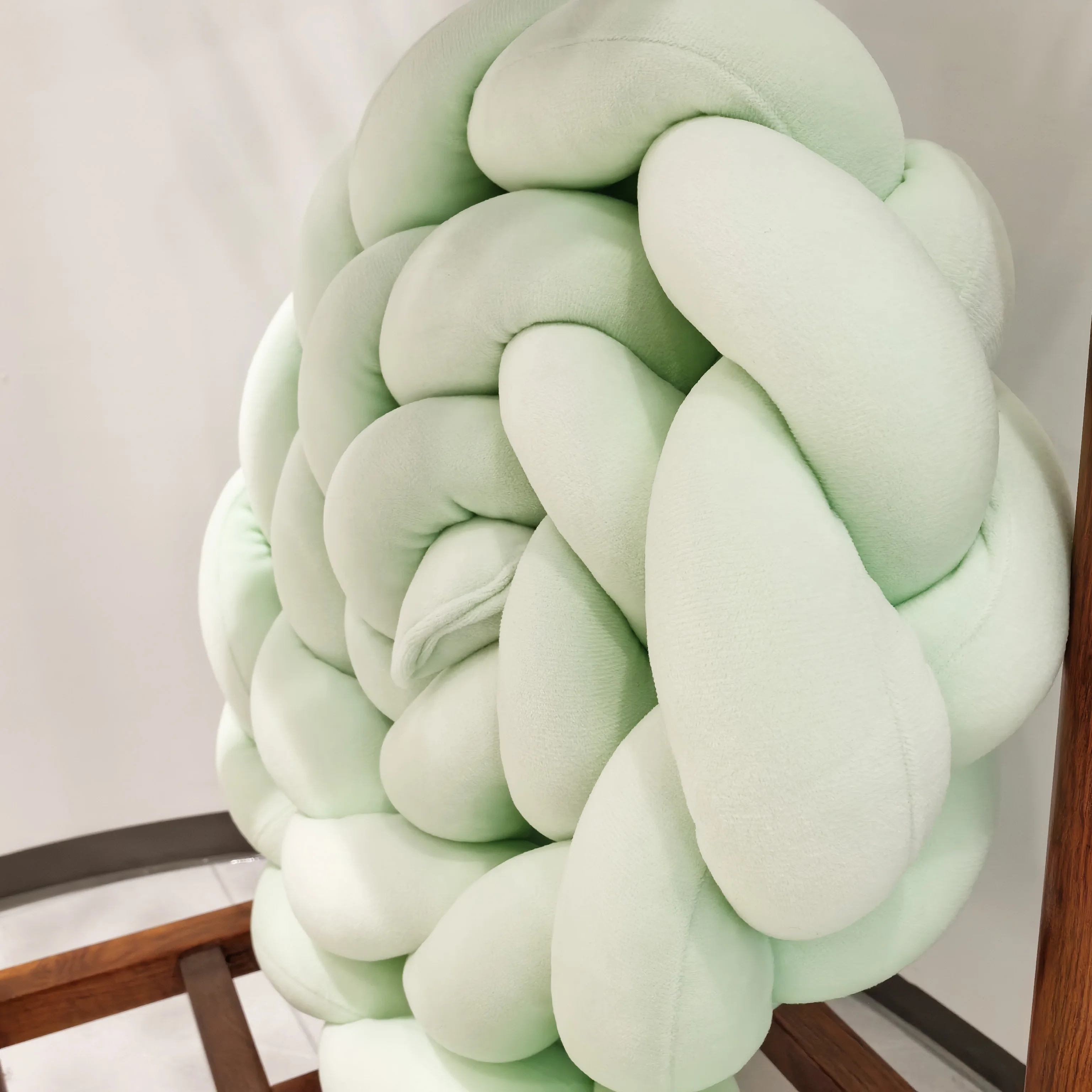 1 M/2 M/3 M/4 M เด็กกันชน Braid Knot หมอนเบาะสําหรับทารก Crib Protector COT ตกแต่งห้องชุดเครื่องนอนเด็กตกแต่ง