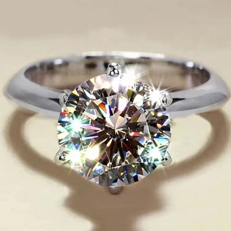 GRA-zertifizierter Moissanit-Ring VVS1 Lab-Diamant-Solitärring für Frauen, Verlobungsversprechen, Ehering-Schmuck
