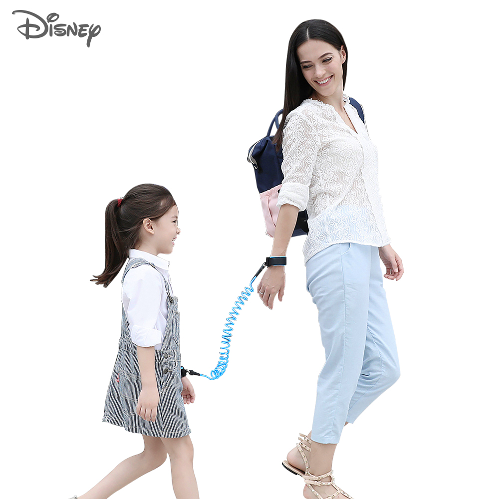 Disney marca bebê anti-perdido pulseira com bloqueio anti-medida arnês cinta corda cinto à prova de bloqueio para crianças crianças 1.8m