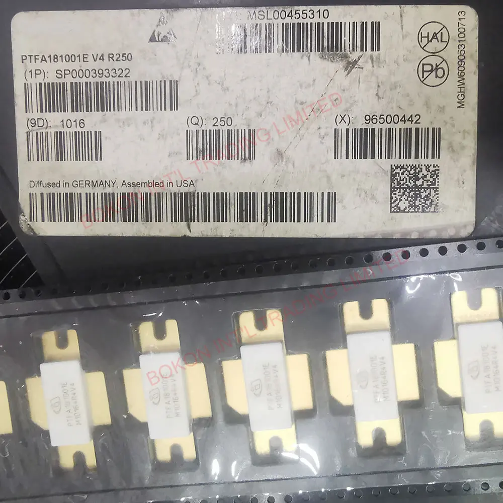 PTFA181001E-amplificador de potencia, banda DCS de alta potencia, 100 W, 1805-1880 MHz, 28V, RF, LDMOS, FETs, EDGE, WCDMA