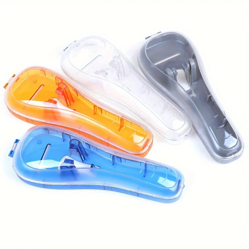 Transparent portable travel men's manual shaving protection plastic box lid container storage shaver protection box storage