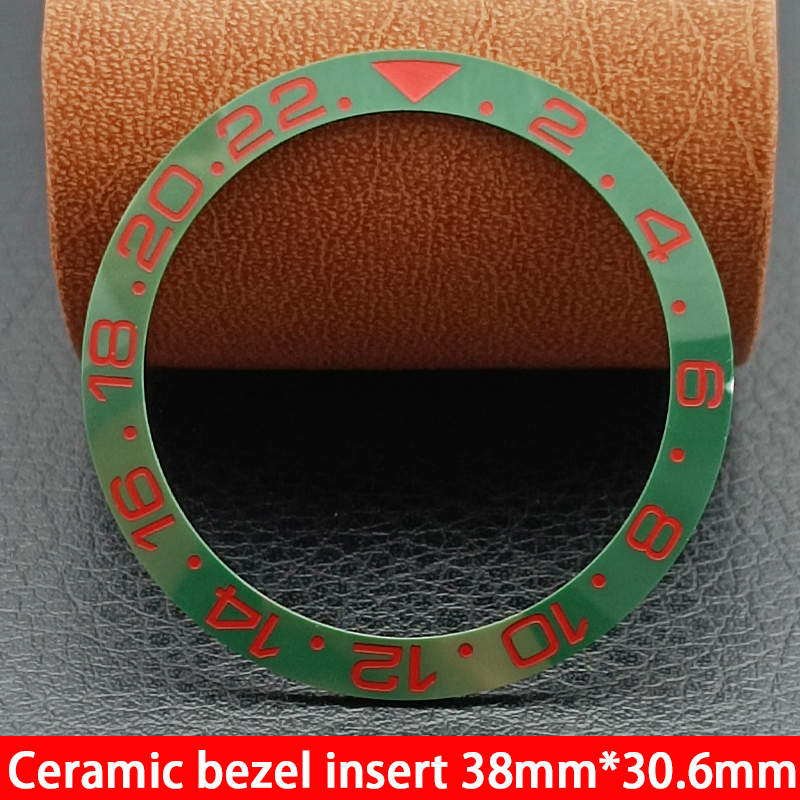 メンズウォッチ交換用セラミックおよびアルミ製発光ベゼル,チルト付きベゼル,ヘルメットおよびダイビングウォッチ用インサート,38mm x 30.6mm, 40mm