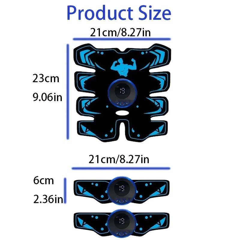Neuer USB wiederaufladbarer EMS-Muskelstimulator ABS-Arm 3-in-1-Trainer Smart Wireless Fitness Bauchtraining Elektrischer Körper Slim