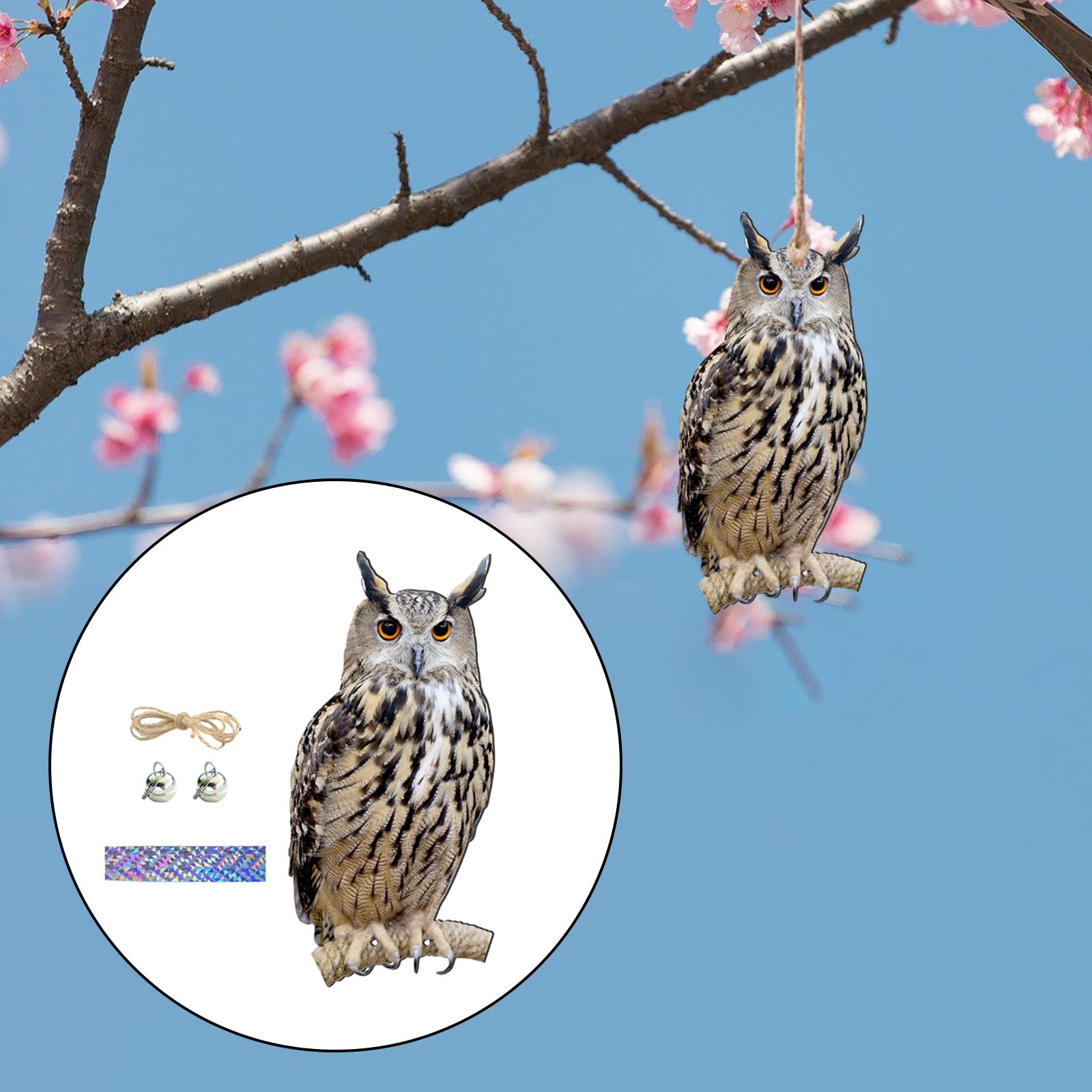 Fake Owl Realistic Decoration Owl to Keep Birds Away Owl Decoy Owl Scarecrow for