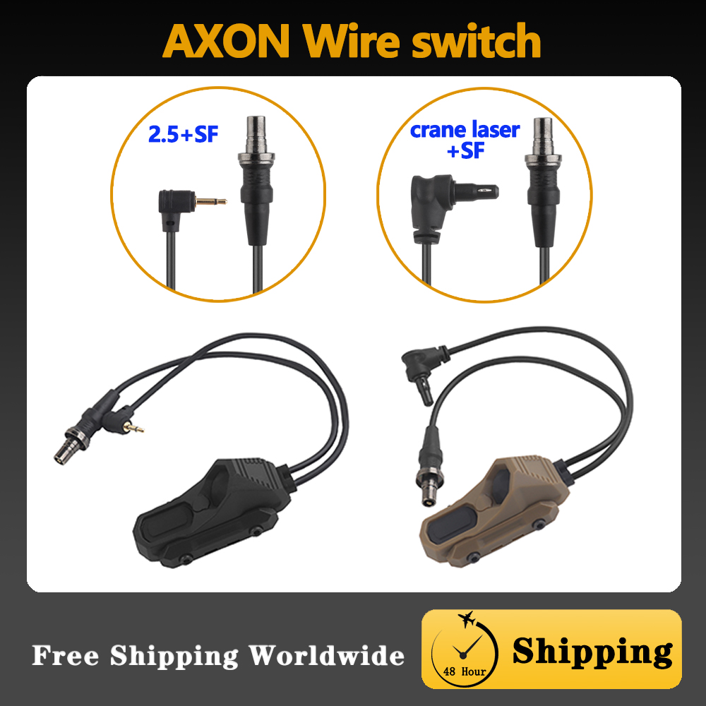 Taktische AXON Remote In-Line Dual Funktion Druckschalter Taschenlampe PEQ NGAL Laser Pushbutton SF/2,5mm/Kran Stecker
