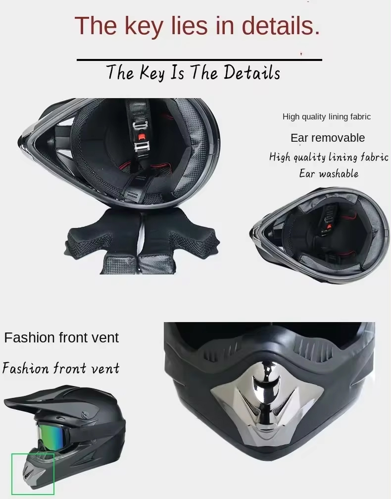 Capacete completo para motocicletas jovens, capacetes de motocross para crianças, proteção de segurança off-road, DOT