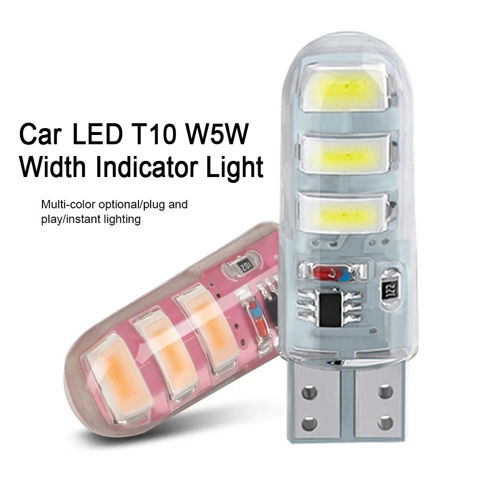 10pcs LED T10 Strobe Lights Car Lamp W5W Canbus Flashing Signal Bulbs For Car Width Light Stroboscopic Clearance Indicator 12V