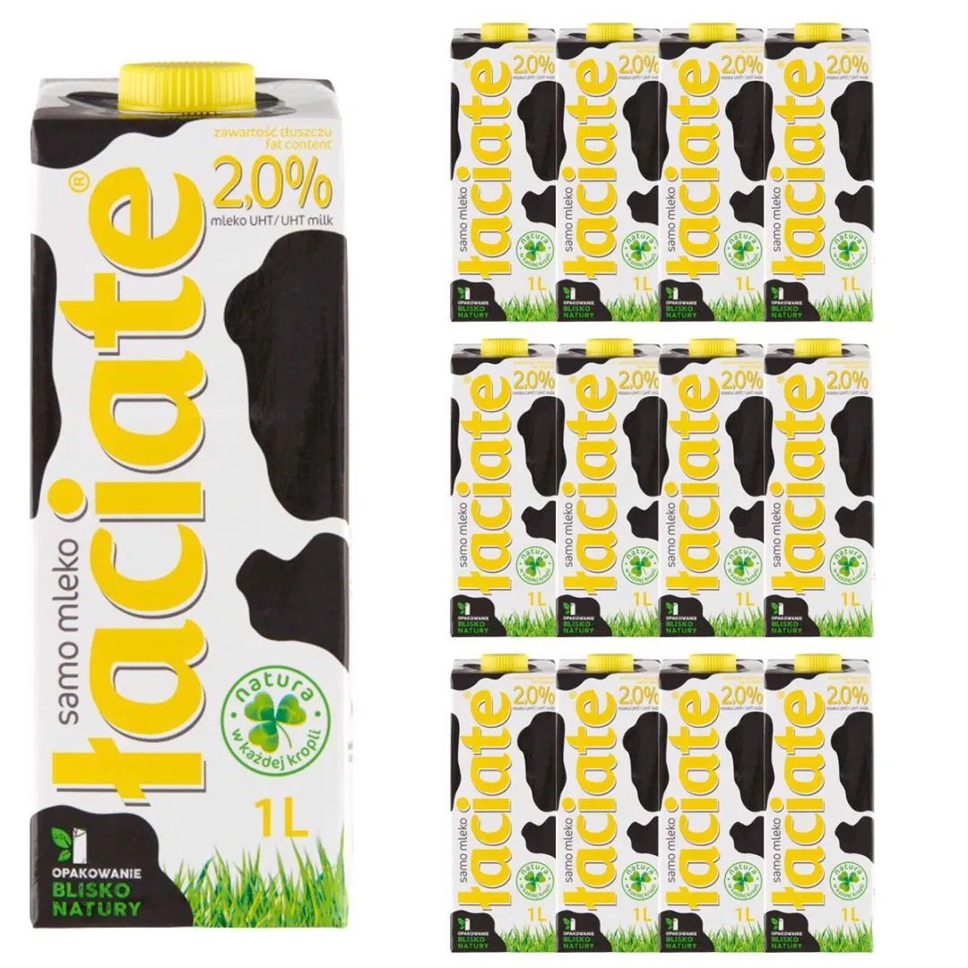 Łaciate Mleko UHT 2,0 % 1 l x12 sztuk