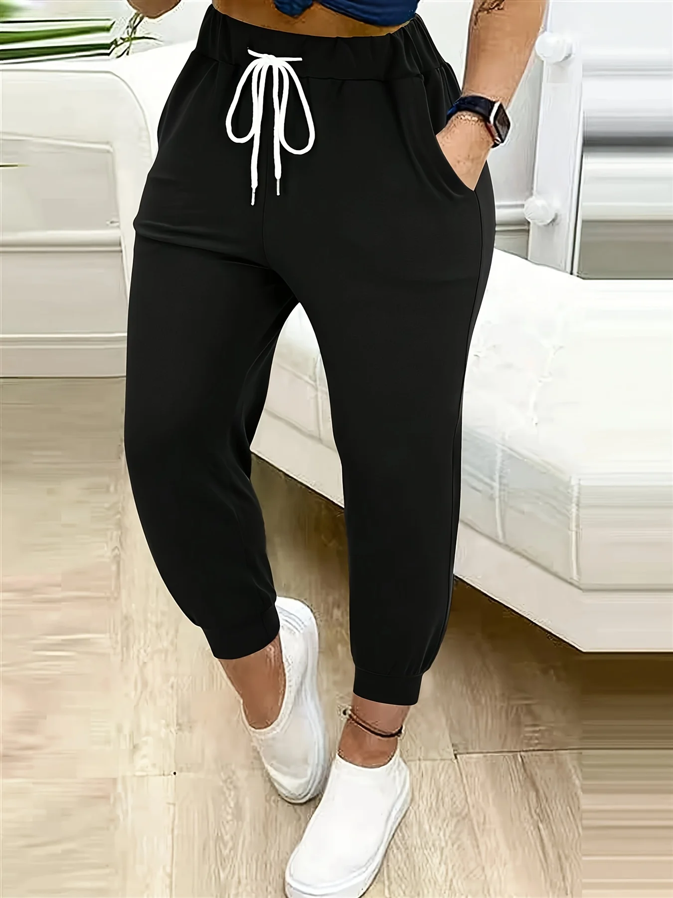 Plus size Europese en Amerikaanse grensoverschrijdende herfst en winter nieuwe casual effen kleur zaklegging