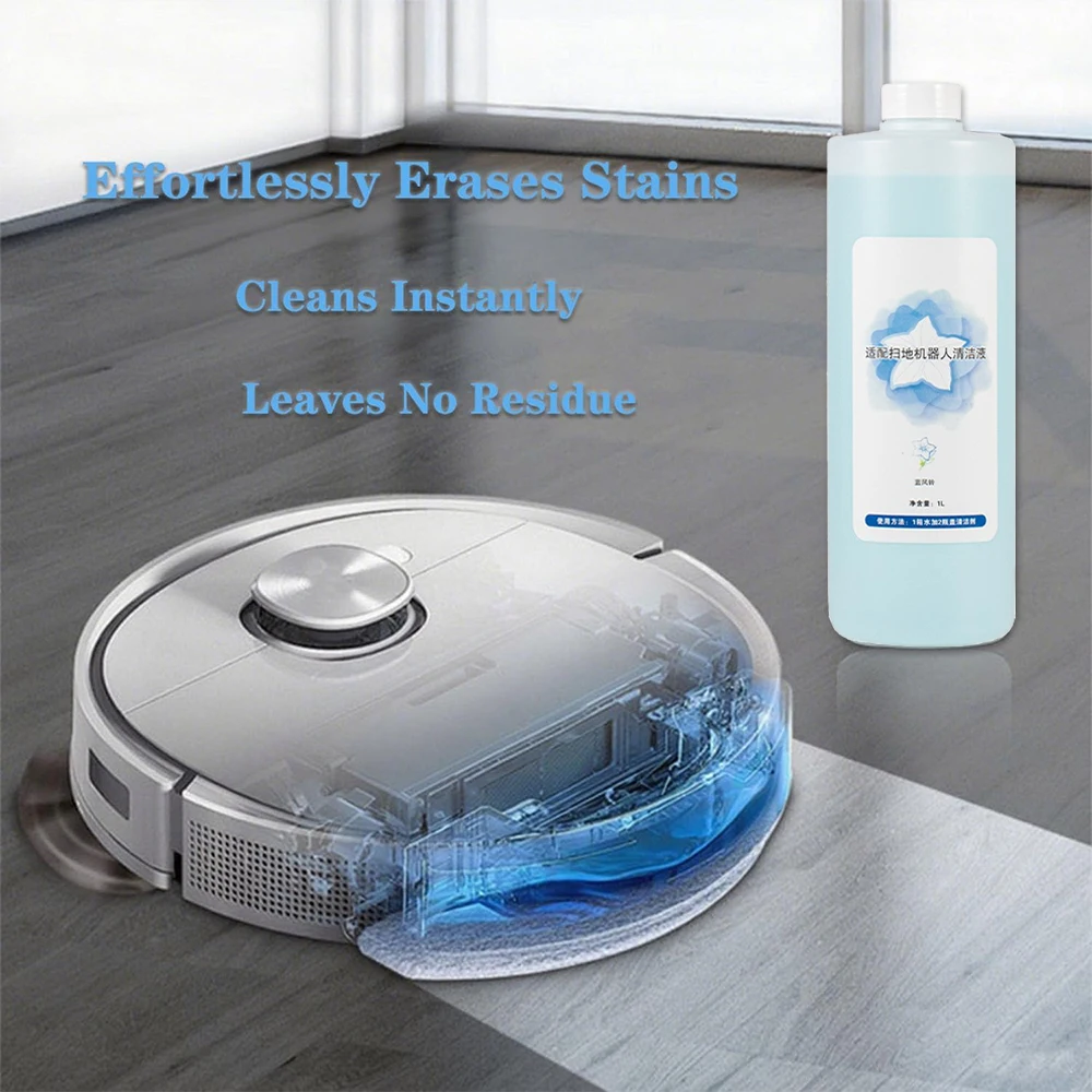 1L น้ำยาทำความสะอาดสำหรับ ECOVACS DEEBOT T30 Pro Omni\T30S COMBO/T30S/X2 COMBO/X1 TURBO/X2/T20 /T10 OMNI สูญญากาศเปลี่ยนชิ้นส่วน