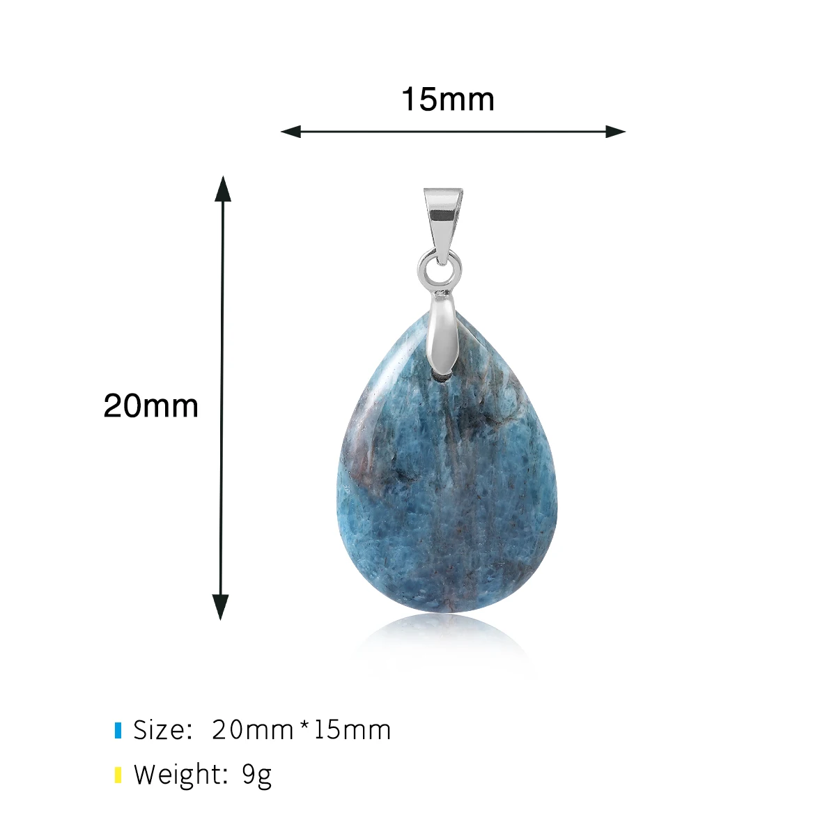 Kalung Liontin Sederhana Bentuk Tetesan Air Kristal Batu Alam Modis Untuk Wanita Aksesoris Pembuatan Kalung Anting Dengan Rantai