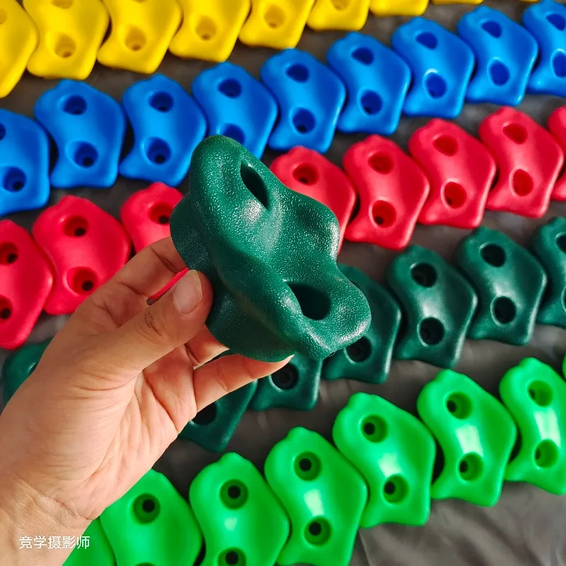 子供のためのプラスチック製のロッククライミング石セット、壁はゲームを保持、屋内、屋外の遊び場、DIY、ランダムな色