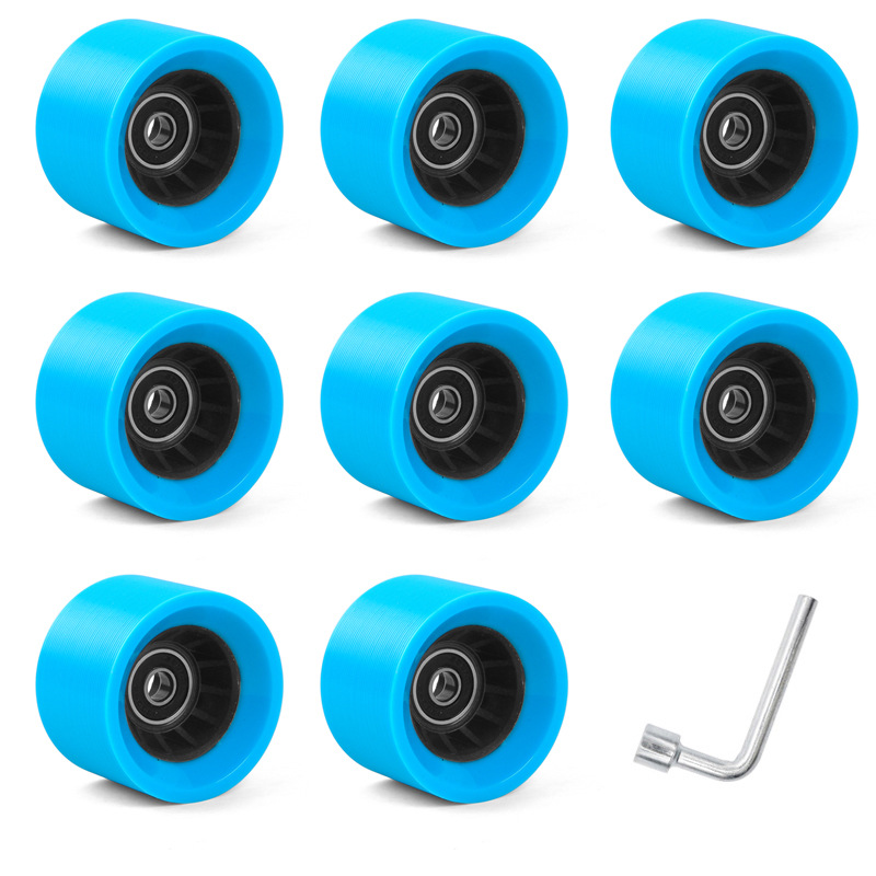 60*40mm Double Row Roller Skates Accessories Speed Skates Wheels 95A Car Line Wheel Four Wheels Skateboard PU Wheels Black Blue