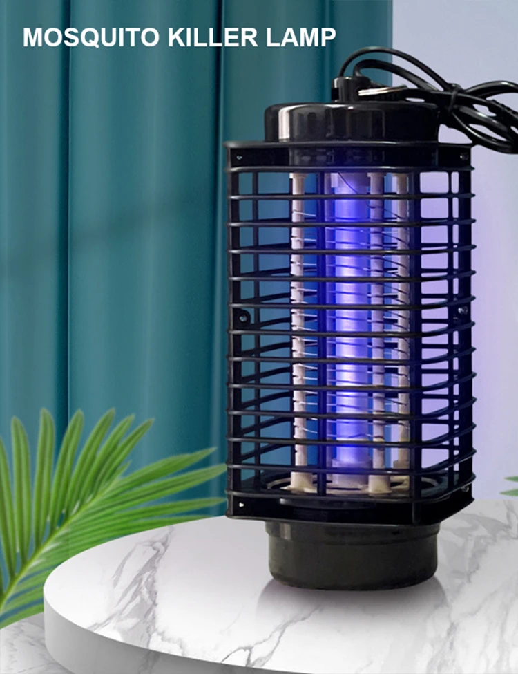220V สองขนาดเลือกโคมไฟ UV สไตล์ใหม่ไฟฟ้าแมลงนักฆ่ายุงสีดําสําหรับสวนในร่มและกลางแจ้ง 15W