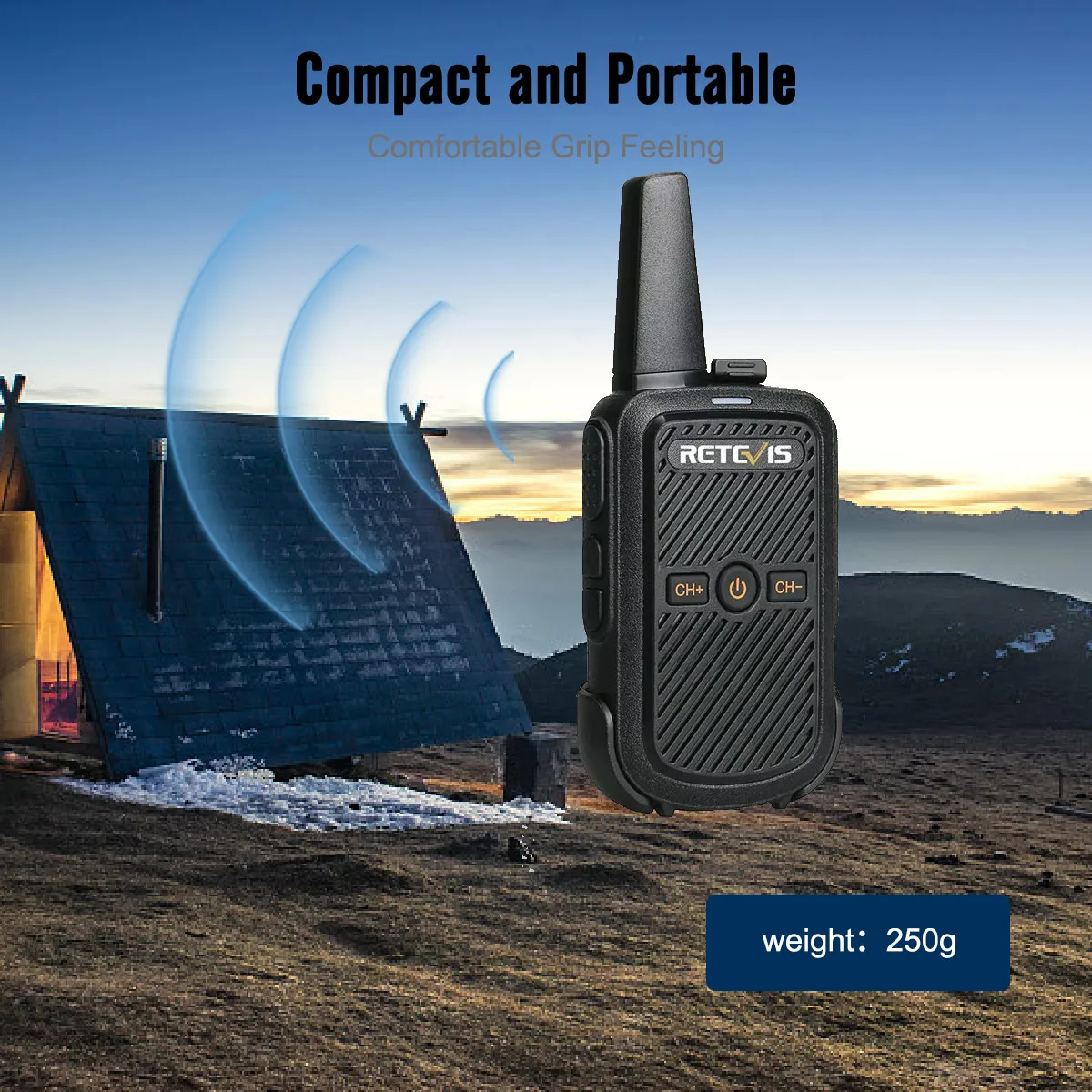 Retevis RT15 Mini-Walkie-Talkie, tragbares Zwei-Wege-Radio, kleiner Kommunikator für die Hoteljagd – wählen Sie 1 oder 3-teiliges Set