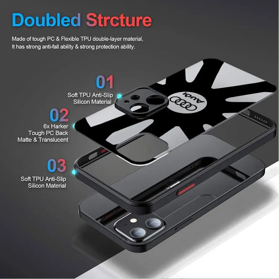 Чехол для телефона RS6-Audi Wheels для iPhone 16, 15, 13, 14, 11, 12 Pro Max 12, Mini 7, 8 XR XS 16 Plus 15Pro MAX, матовый мягкий чехол