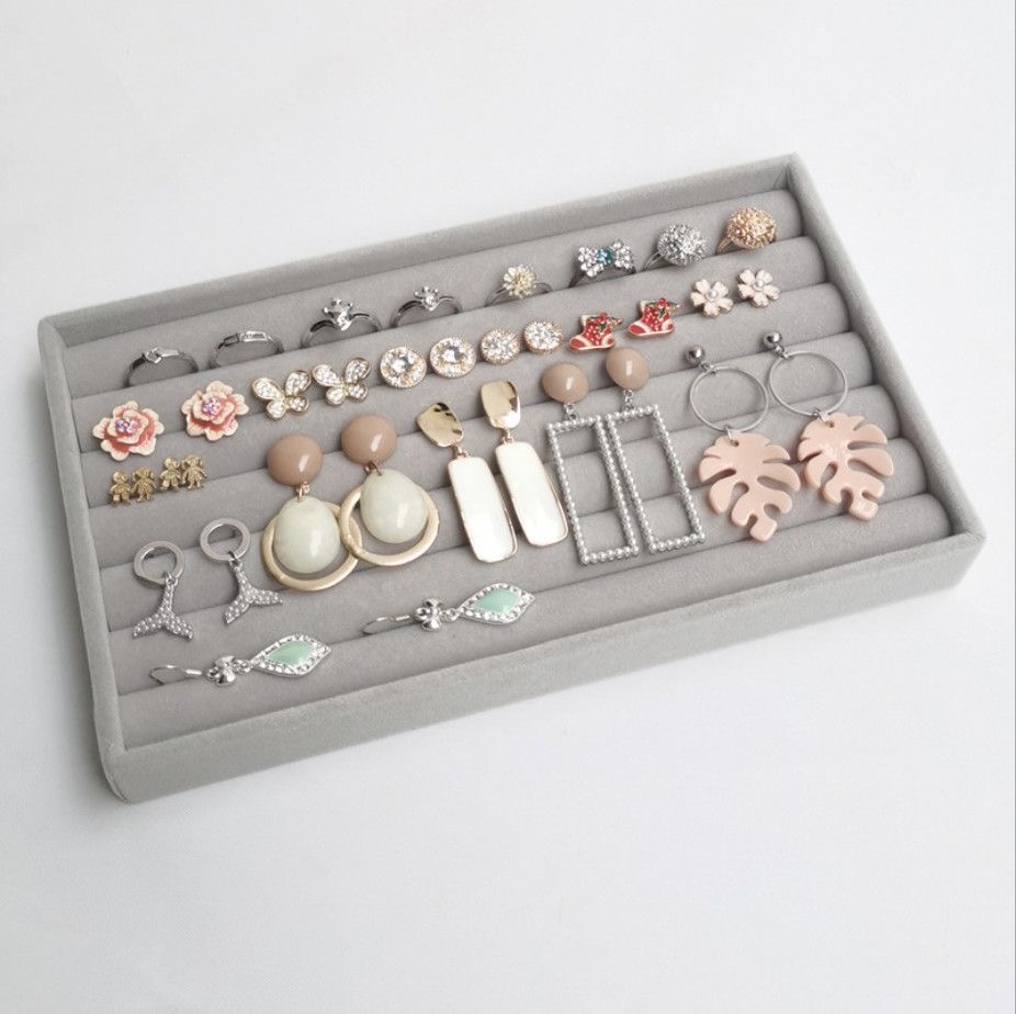 Jewelry Storage Box Tool Necklace Ring Earrings Box Classification Storage Box Jewelry Brooche Display Box Organizer Tray